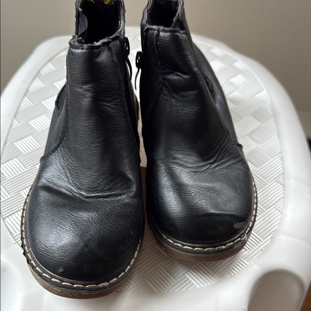 Black Leather Ankle Boots